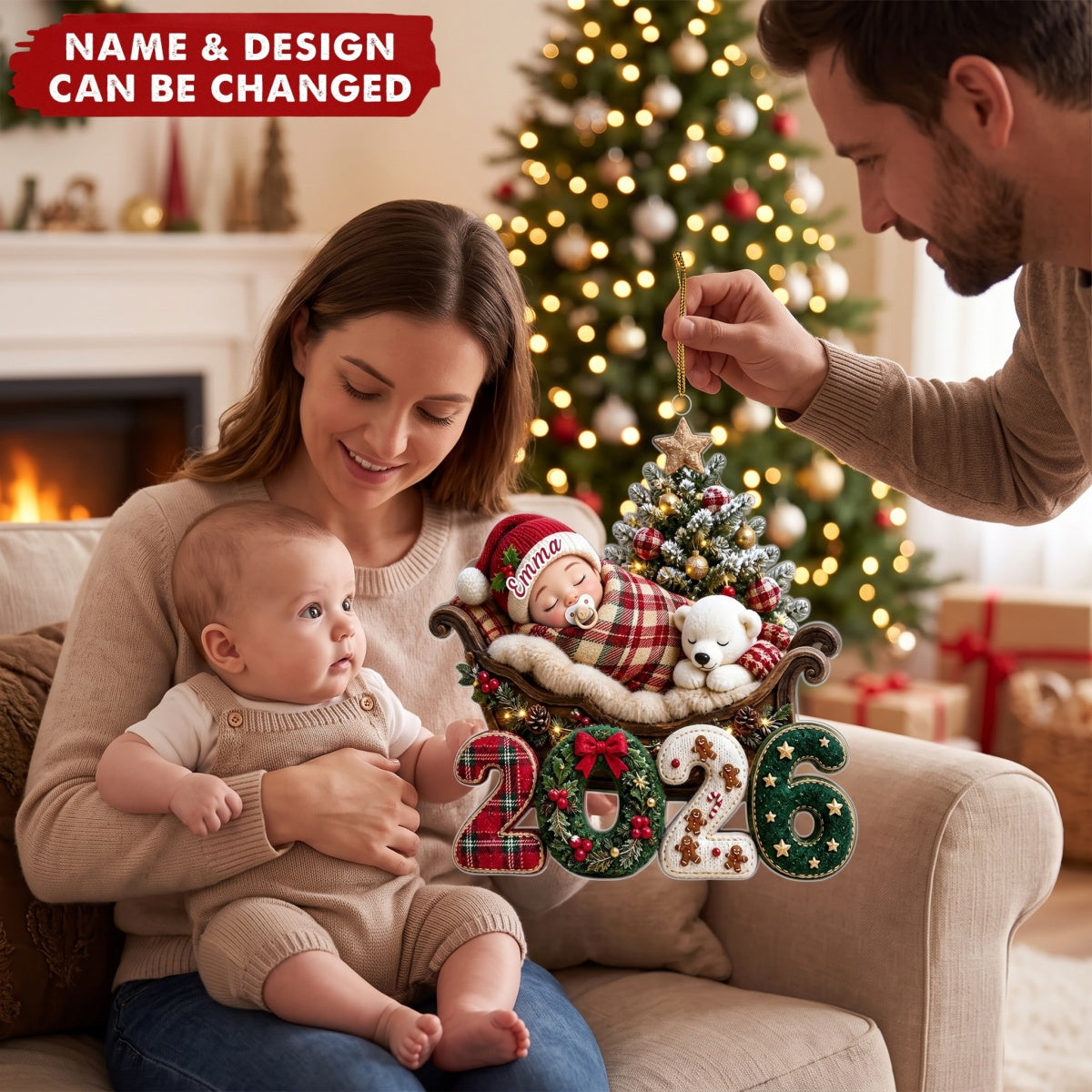 Our First Christmas Together – Personalized Acrylic Custom Shape Ornament