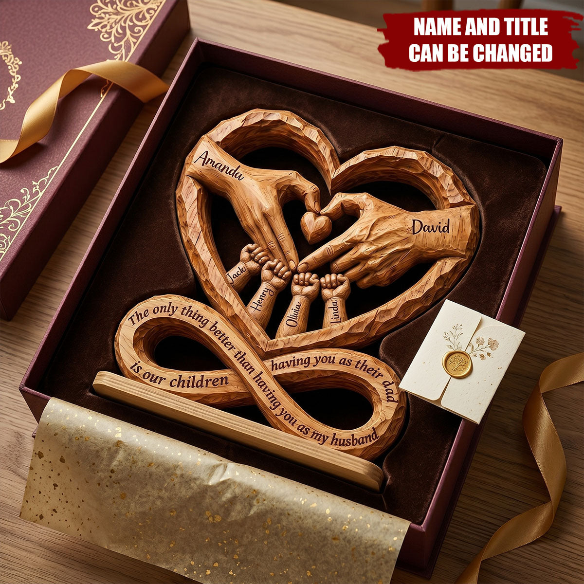 The Only Better Thing - Personalized 2-Layered Wooden Plaque ,Gift for Husband