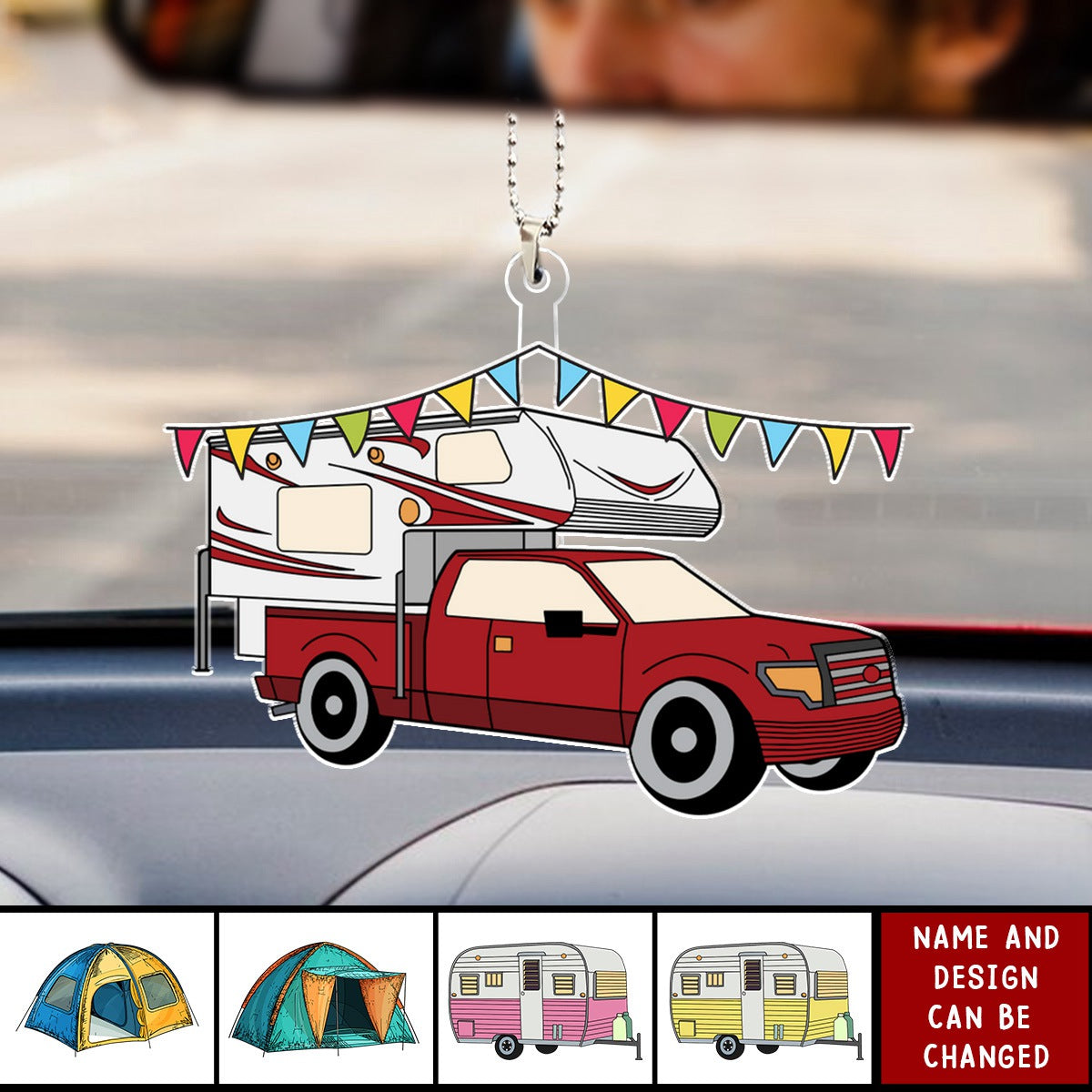 RV Gift For The One Loved Camping - Personalized Acrylic Car Ornament