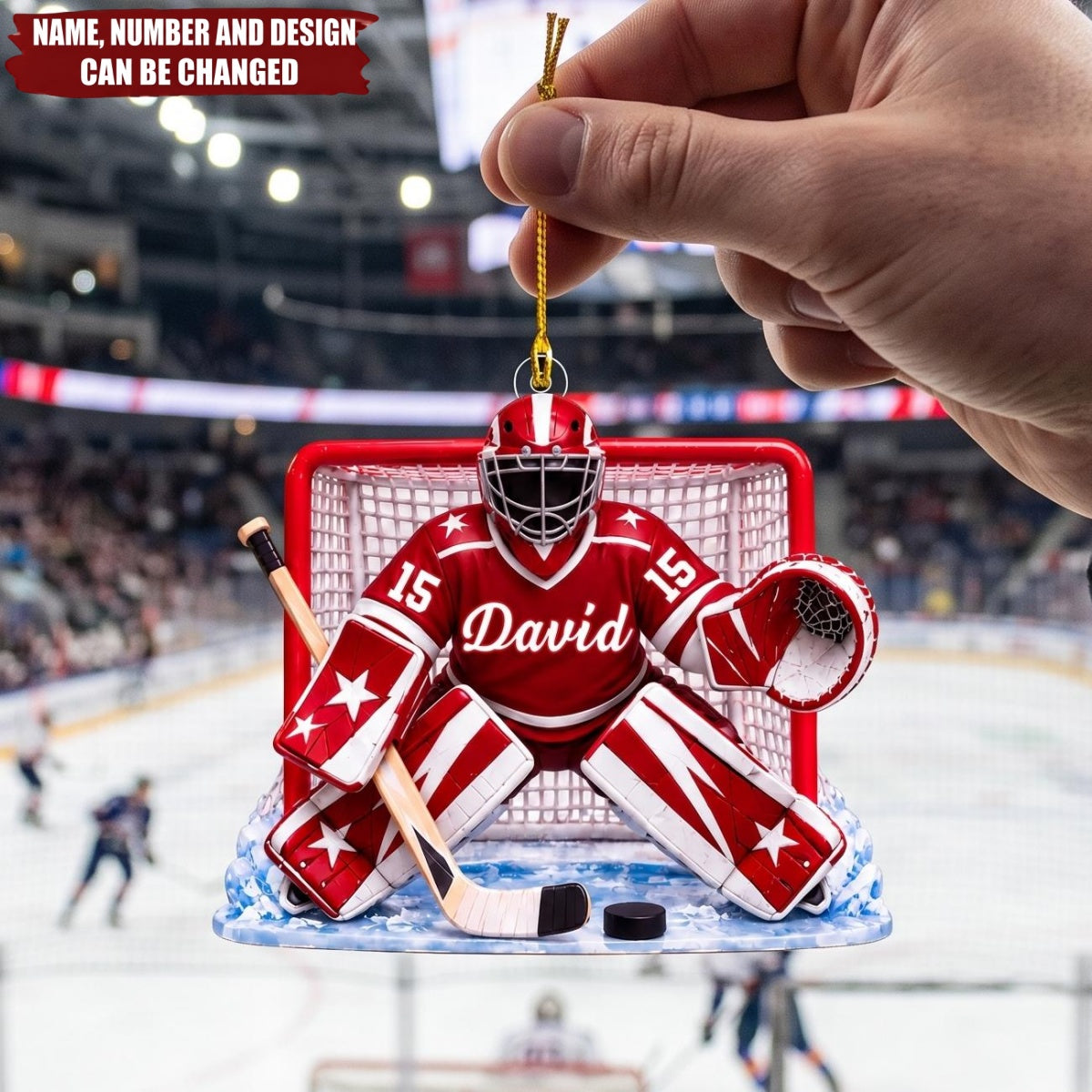 Hockey Goalie – Personalized Acrylic Custom Shape Ornament