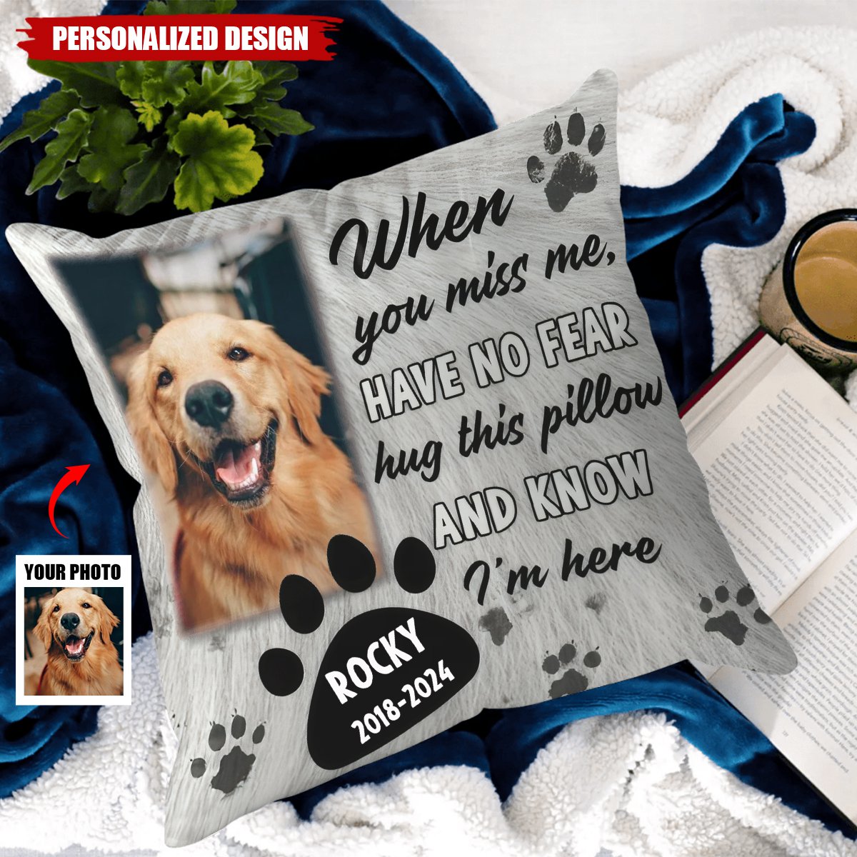 When You Miss Me Have No Fear - Personalized Pillow