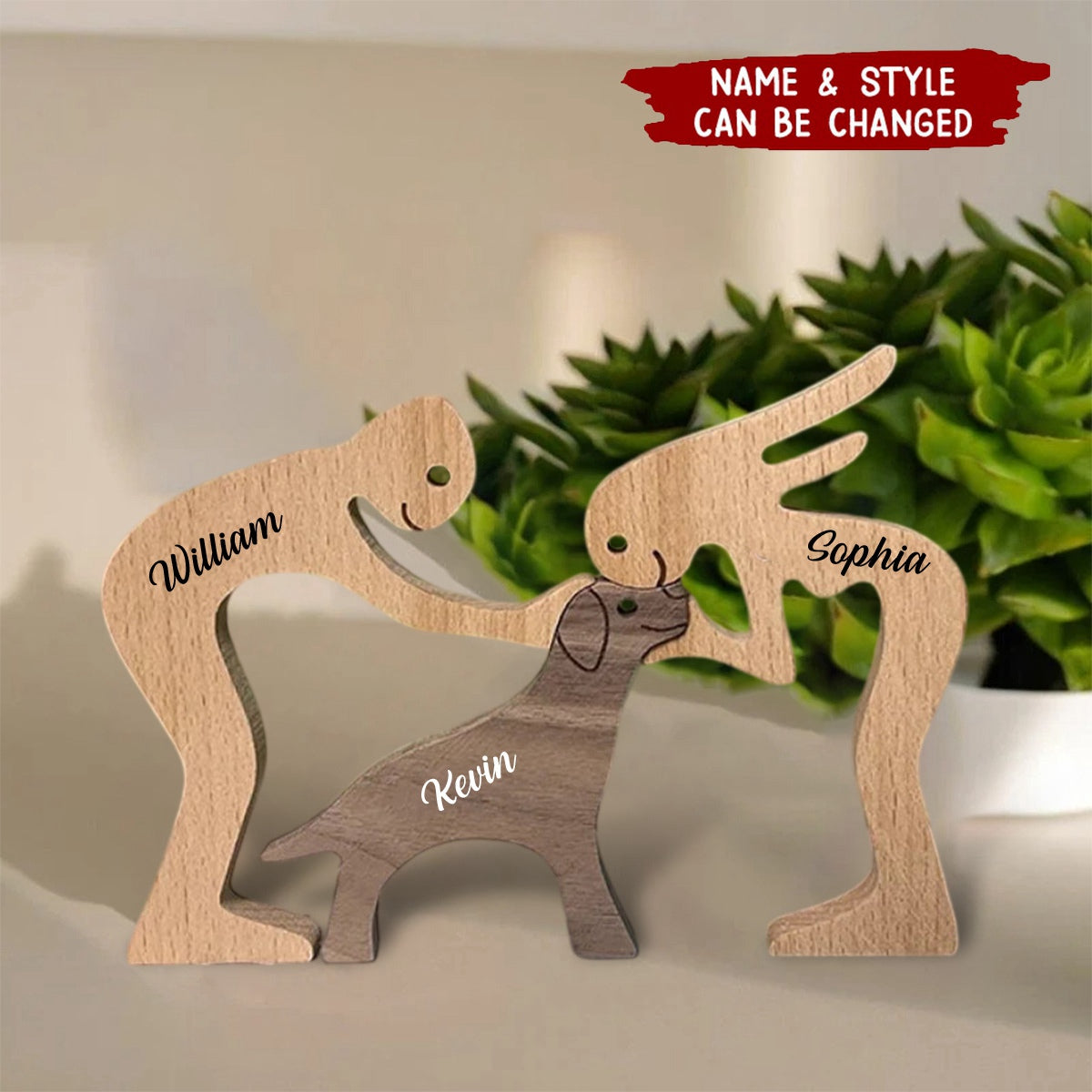 Dog Personalized Custom Shaped Wooden Art Puzzle - Wooden Pet Carvings