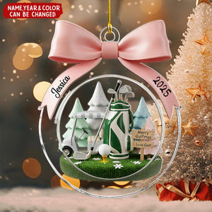 Golf Christmas - Personalized Christmas Acrylic Ornament