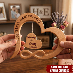 Hand Engraved, Ready to Love - Personalized Wooden Heart