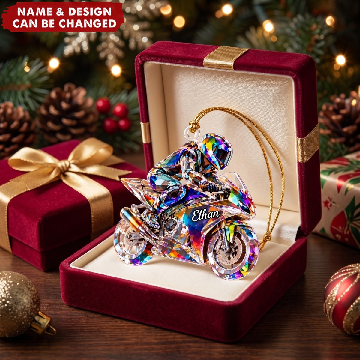 Motorcycle Soul – Personalized Acrylic Custom Shape Ornament