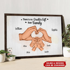 There's No Greater Gift Than Family Poster - Personalized Family Gift