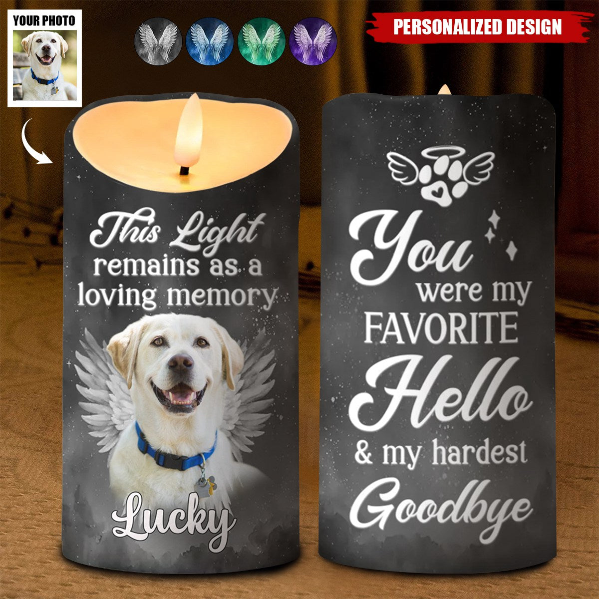 Forever Our Faithful Companion - Memorial Personalized LED Candle - Gift For Pet Lovers