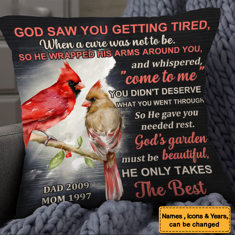 Gift For Loss Dad Loss Mom Memorial Pillow