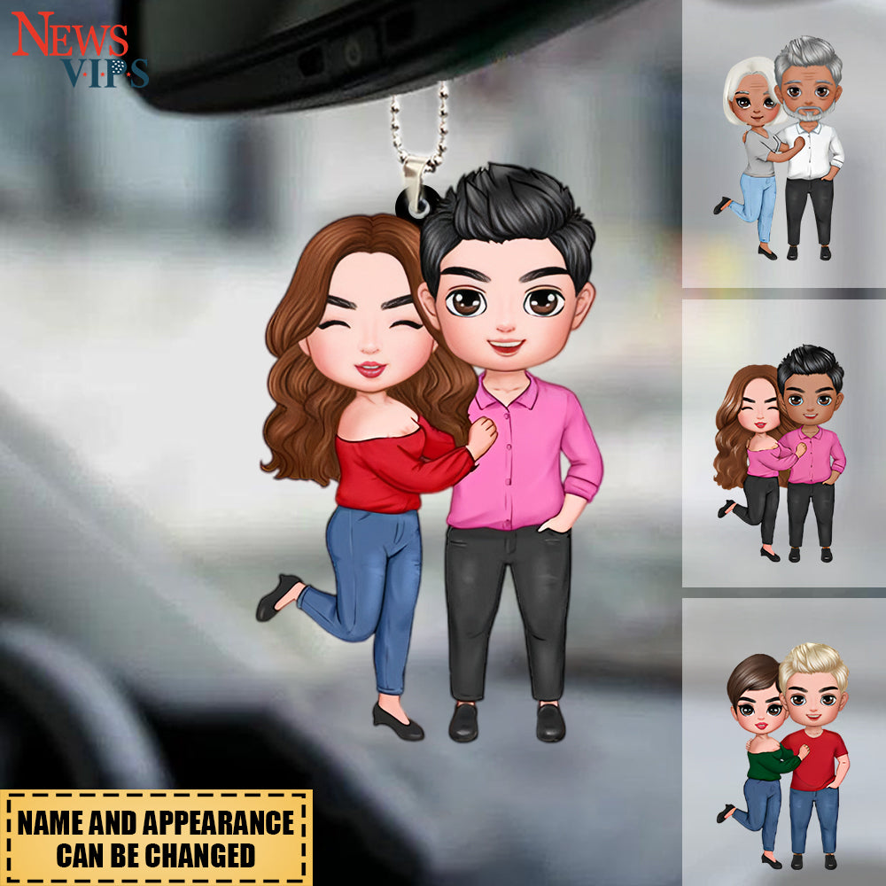 Hugging Couple - Personalized Ornament