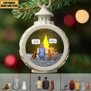 We're Always With You - Memorial Personalized Pet Candlelight Lantern Ornament - Christmas Sympathy Gift