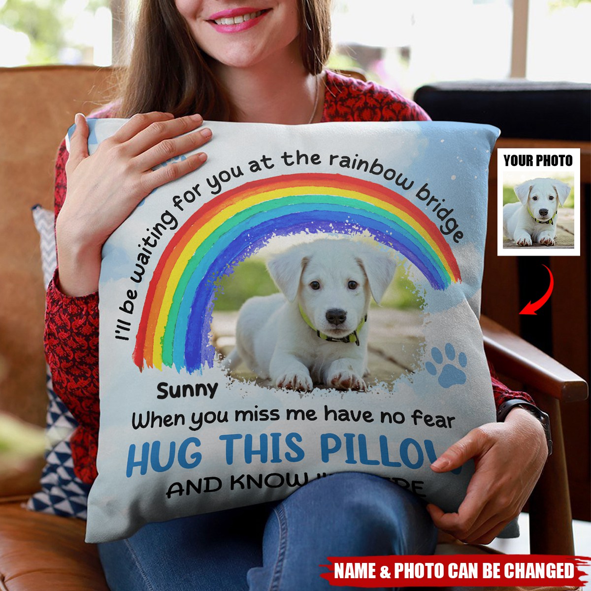 I'll Be Waiting For You - Personalized Photo Pillow