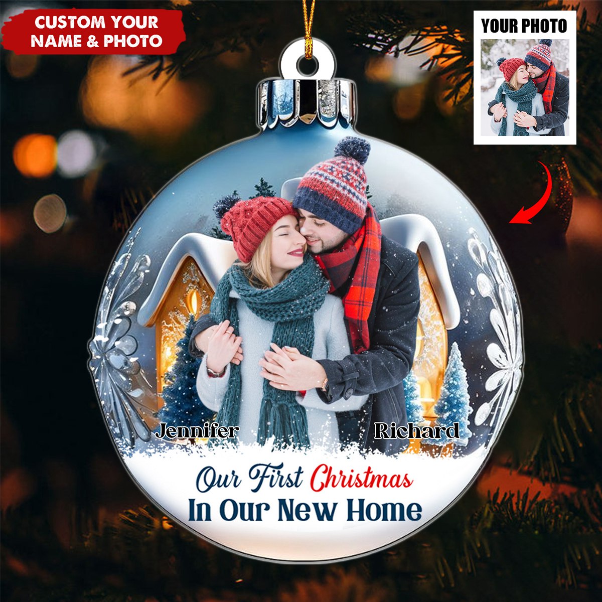 Our First Christmas in Our New Home - Personalized Acrylic Ornament