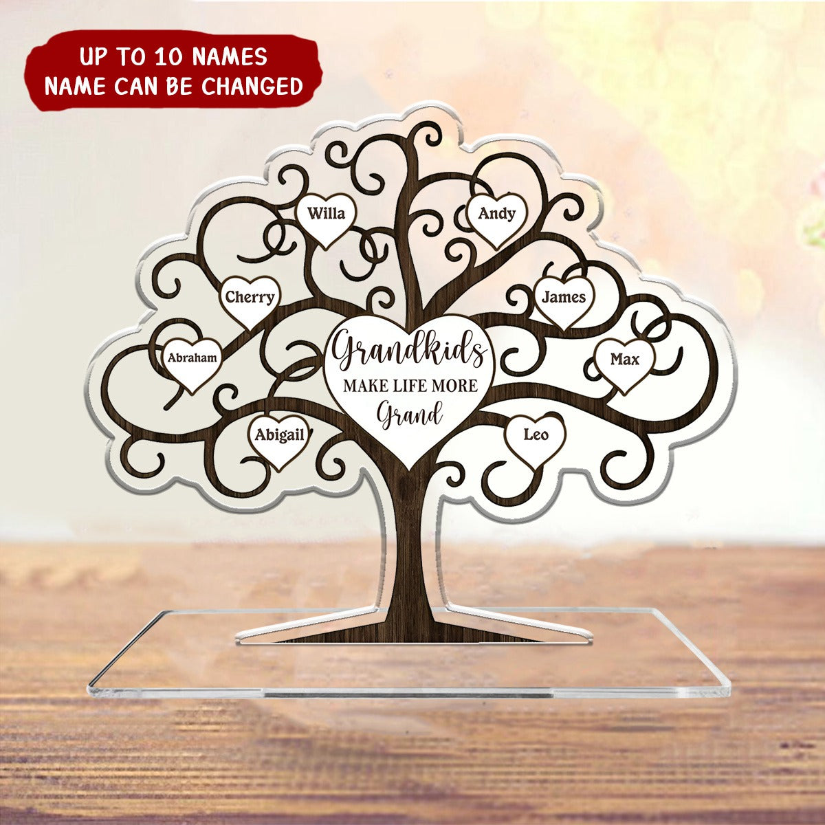 Grandkids Make Life More Grand - Personalized Acrylic Plaque