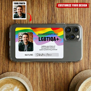 Personalized Rainbow Membership Photo Gay Identity Card with Name Rainbow Community Bar Gift for LGBT