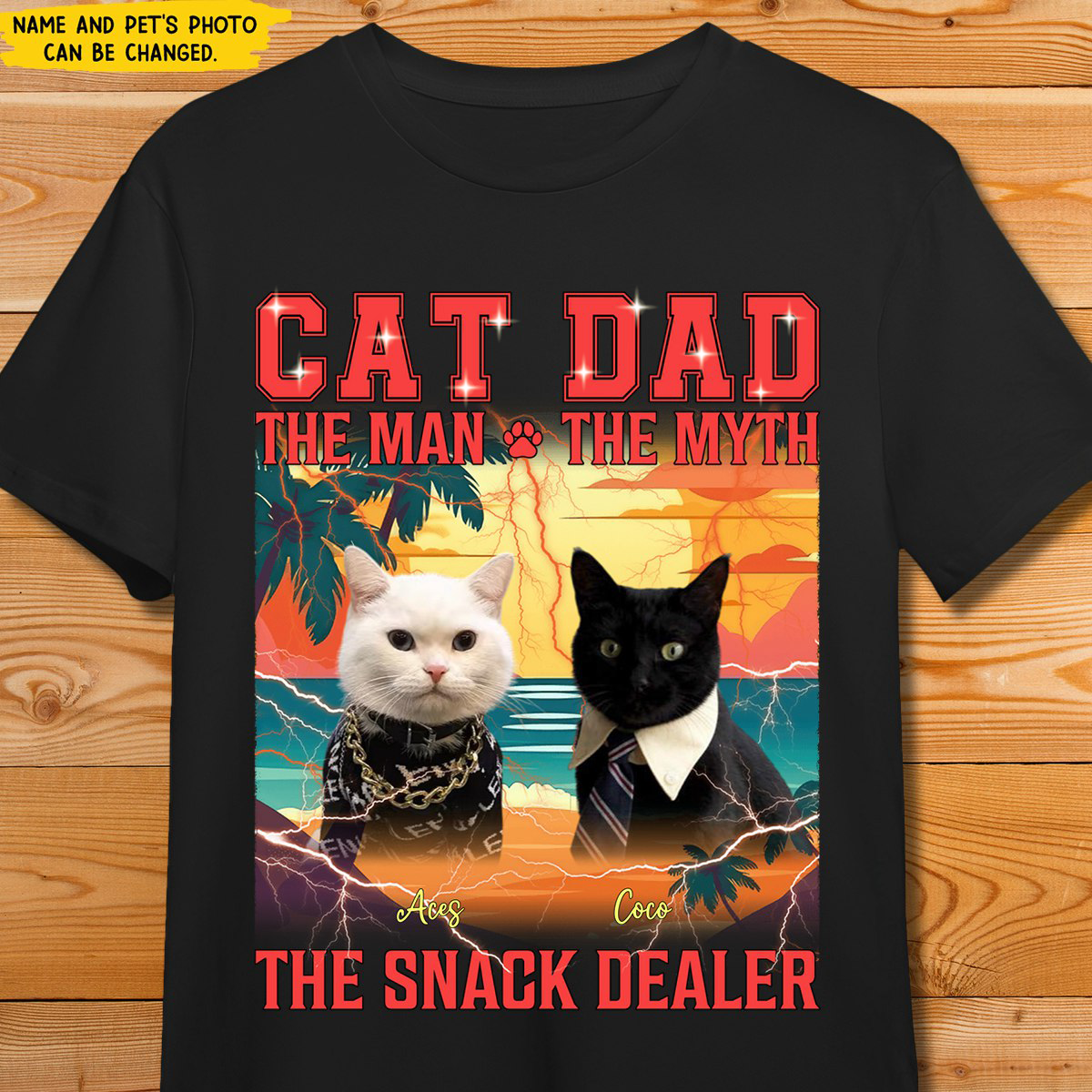 Custom Photo The Man The Myth The Snack Dealer Pet Personalized Shirt