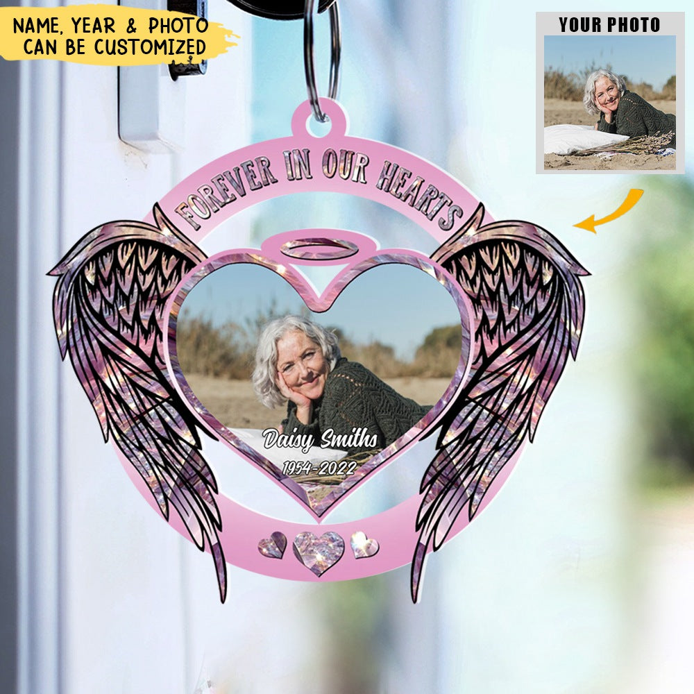 Forever In My Heart - Personalized Photo Acrylic Keychain - Memorial Gift
