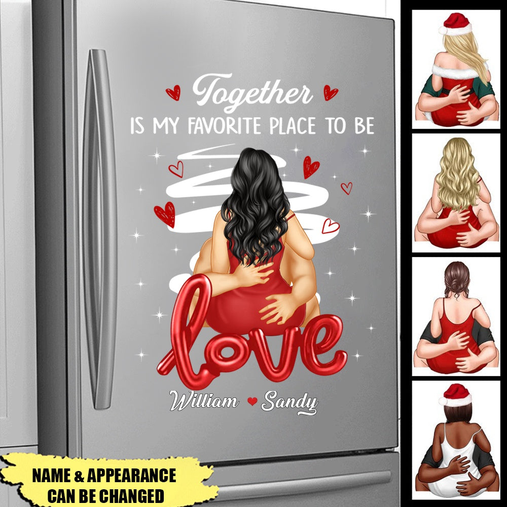 Couple Kiss Passionate Love Gift For Him For Her Personalized Decal Sticker