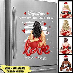 Couple Kiss Passionate Love Gift For Him For Her Personalized Decal Sticker