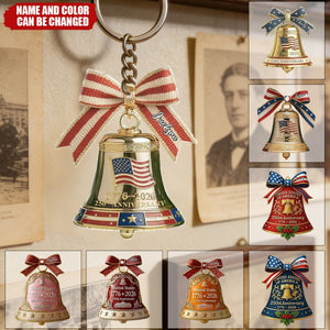 Handmade Liberty Bell Acrylic Keychain: USA 250th Anniversary Commemorative Gift