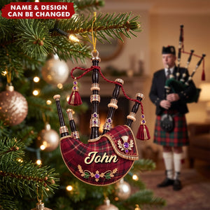 Scotland Bagpipe – Personalized Acrylic Custom Shape Ornament