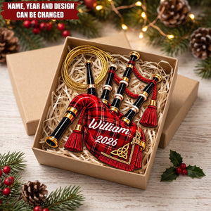 Scottish Heritage Bagpipe – Personalized Acrylic Custom Shape Ornament