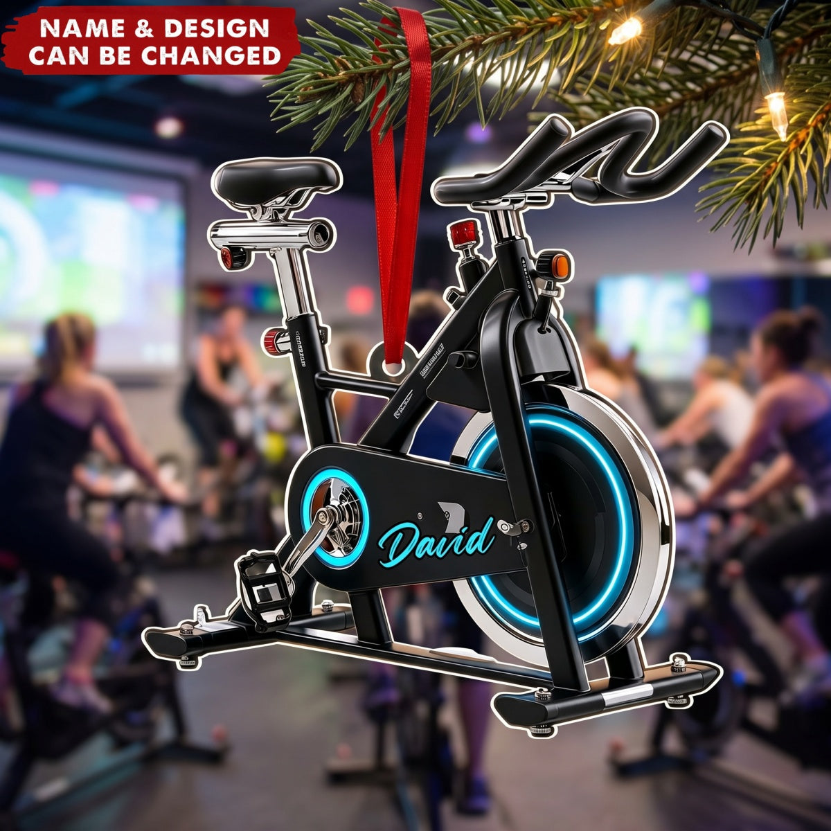 Spin Bike – Personalized Acrylic Custom Shape Ornament
