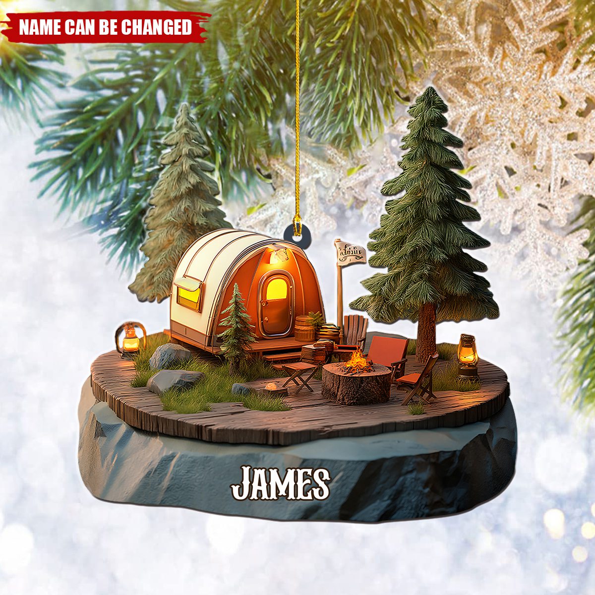 Camp Life - Personalized Camping Ornament