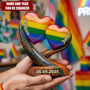 Love Is Love - Personalized LGBT Support Custom Shaped Acrylic Plaque