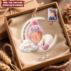 Love You To The Moon And Back - Personalized Acrylic Custom Shape Ornament