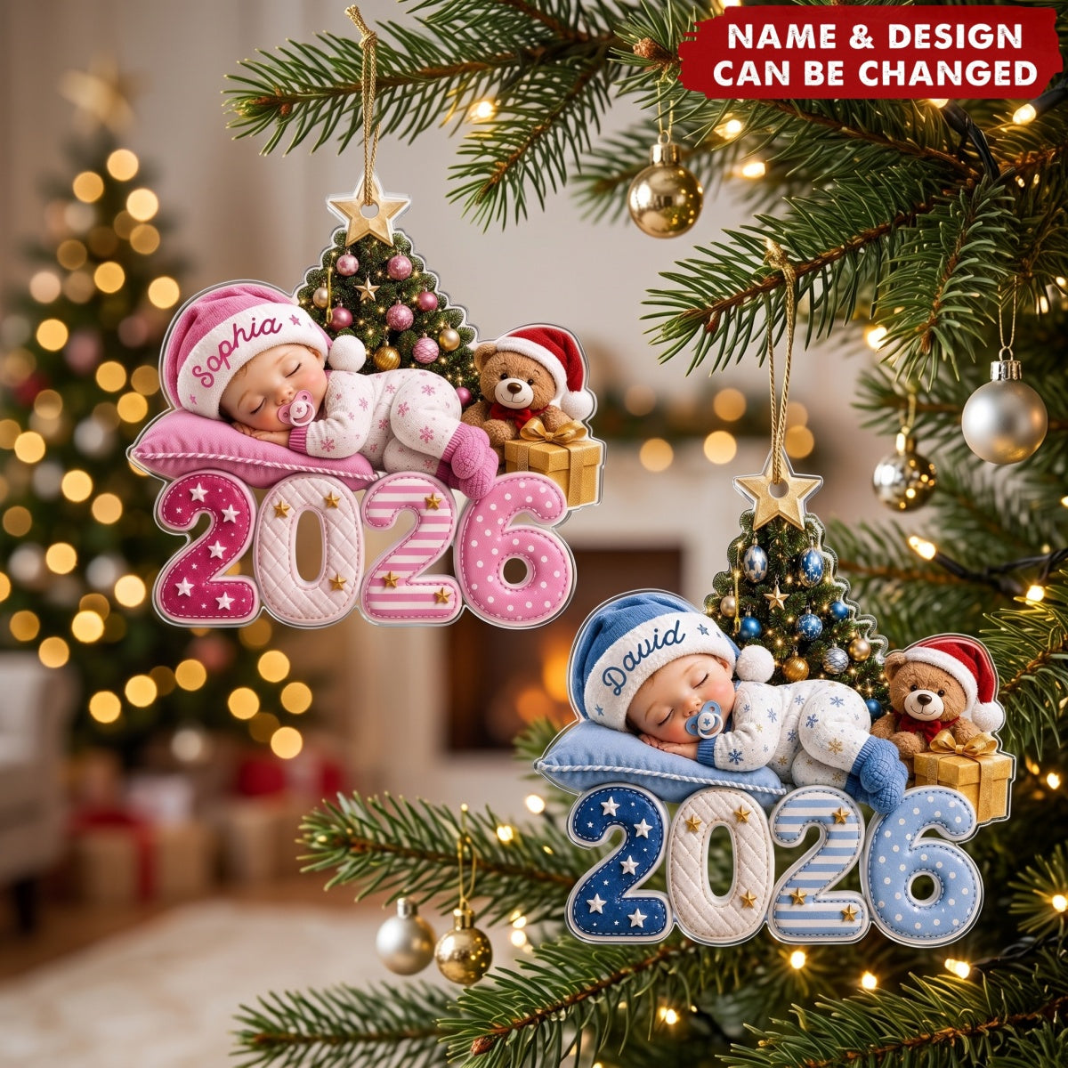 Baby's First Christmas 2026 – Personalized Acrylic Ornament