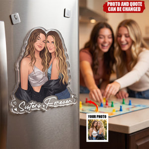 Turn Your Photo Into Art - Personalized Fridge Magnet, Gift for Besties