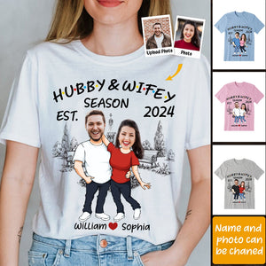 Hubby & Wifey - Personalized Photo Matching Shirt