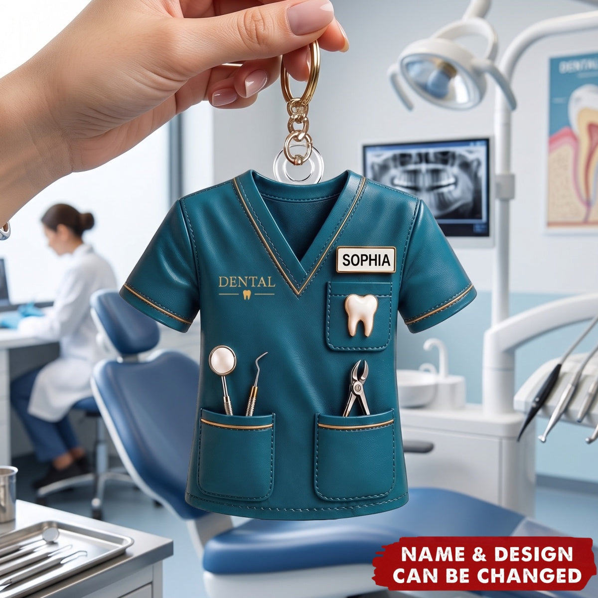 Tooth Hero – Personalized Acrylic Keychain, Gift for Dentist