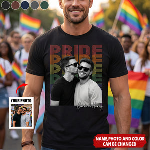 Retro Pride Bootleg Style LGBT+ Couple - Personalized T-Shirt