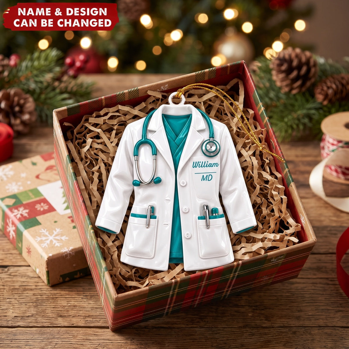 Heroes in White Coats – Personalized Acrylic Custom Shape Ornament