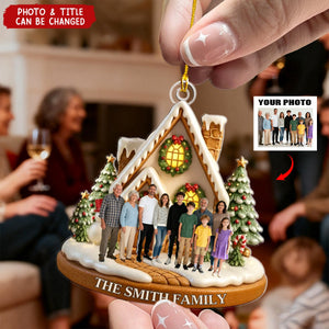 Christmas Sparkles With Love At Home Personalized Photo Acrylic Ornament - Christmas Birthday Gifts For Family