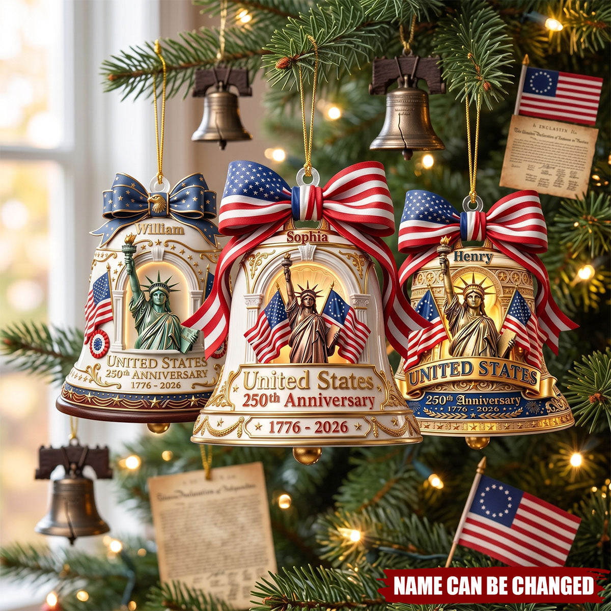 250th Anniversary of Americana Ornament, Independence Day Gift