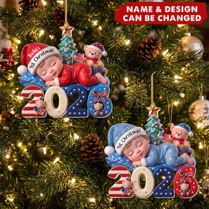 1st Christmas USA - Personalized Acrylic Custom Shape Ornament