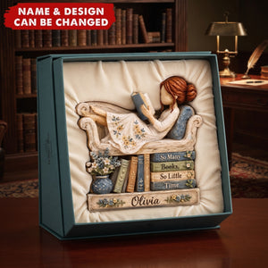So Many Books So Little Time - Personalized Customized 3-layered Wooden Plaque