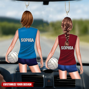 Custom Volleyball Player Car Ornament - Personalized Volleyball Lover Gift
