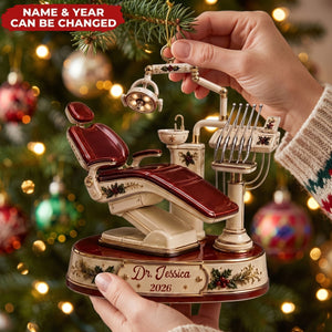 Dental Chair – Personalized Acrylic Custom Shape Ornament, Gift for Dentist