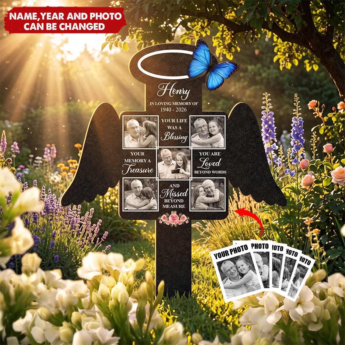 Your Life Was A Blessing Your Memory A Treasure - Personalized Plaque Stake