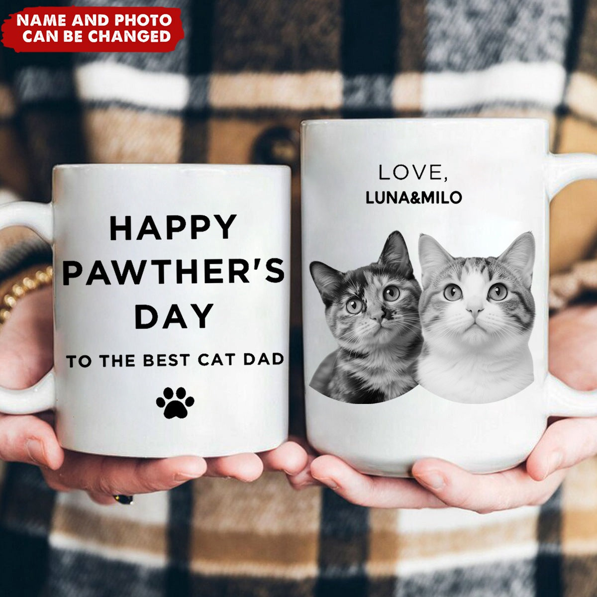 Father's Day Dog Dad Mug - Personalized Custom Mug - Gift For Cat Lovers, Best Fur Dad Gift
