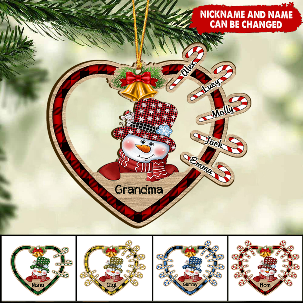 Personalized Grandma Christmas Shaped Ornament