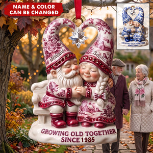 Couple Toile de Jouy Acrylic Ornament - Personalized Christmas Gifts