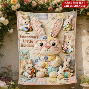 Easter Mom And Bunnies - Personalized Blanket, Gifts For Mom