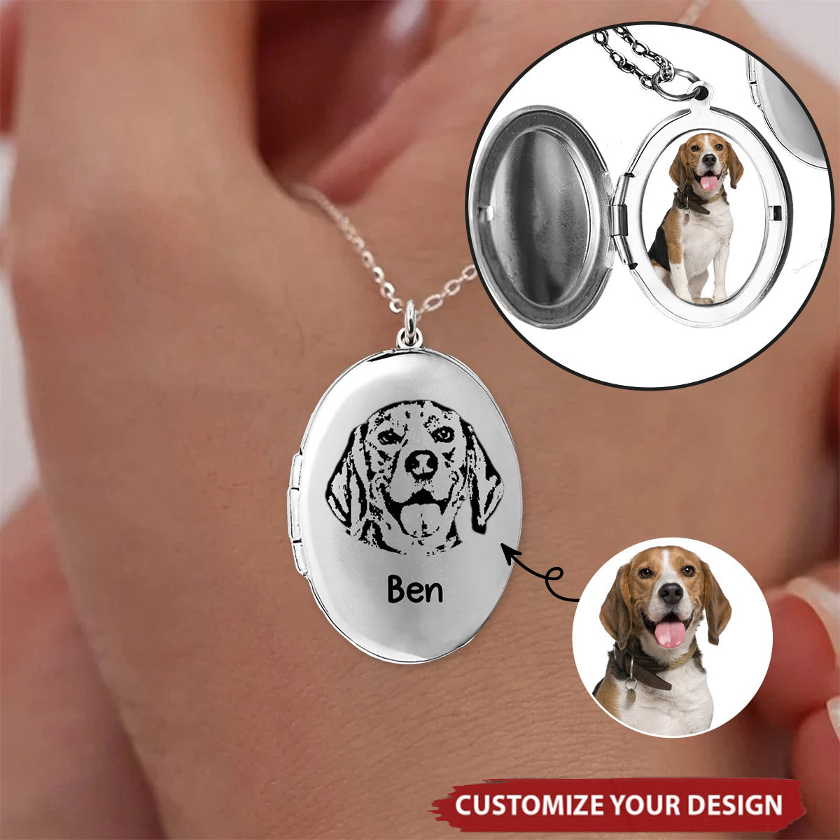 Custom Photo You're Always On My Mind - Memorial Personalized Necklace