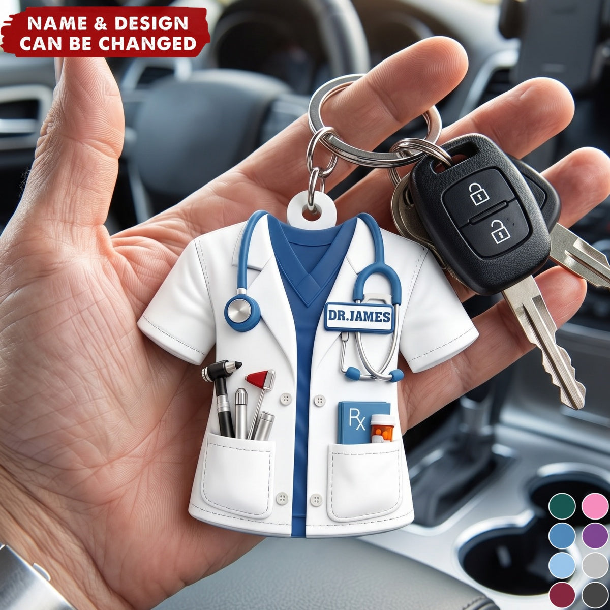 Doctor And Tools – Personalized Acrylic Keychain