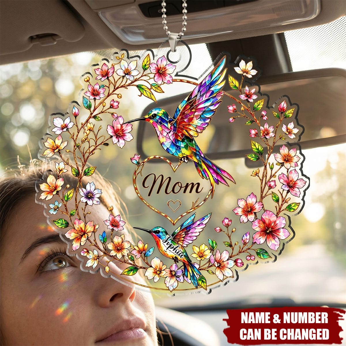 Every Name Holds a Piece of My Heart - Personalized Acrylic Car Ornament