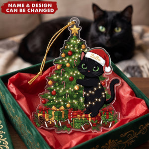 Black Cat – Personalized Acrylic Custom Shape Ornament